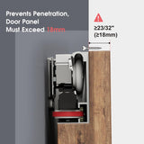 32" Concealed Sliding Barn Door Hardware Kit with Soft Close Mechanism for 24-28in Passage Opening, Hidden Aluminum Track System, Wall Mount for Interior Wooden Door (NO Door) CEAKIAN