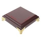 VICASKY Wooden Square Buddha Statue Stand Vintage Worship Table Display Pedestals Home Farmhouse Flower Pot Ornament Table Lamp Teapot Base Craft Display Stand 3.74" VICASKY