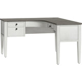 Whalen® Lagron 60" W Wood L-Shaped Corner Desk, Arctic White/Shadow Gray Whalen
