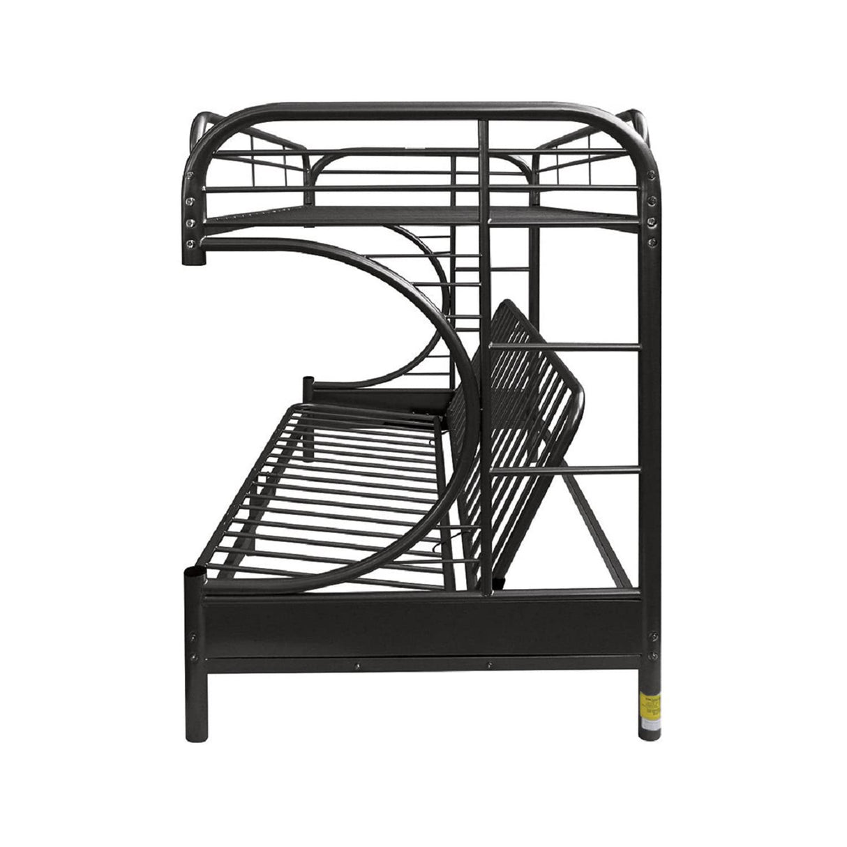 simple relax Metal Twin XL Over Queen Futon Bunk Bed in Black simple relax
