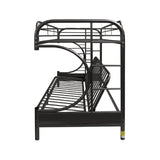 simple relax Metal Twin XL Over Queen Futon Bunk Bed in Black simple relax
