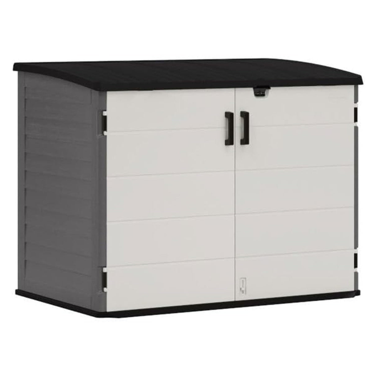 Suncast BMS4780 Stow-Away Horizontal Shed with Floor - Peppercorn Suncast