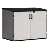 Suncast BMS4780 Stow-Away Horizontal Shed with Floor - Peppercorn Suncast