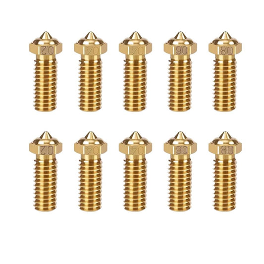 HzdaDeve Volcano Brass Nozzles Kit Multi Size Extruder Thread Nozzle 0.4MM 0.2MM 0.6MM 0.8MM Print Head Nozzles Hotend Extruder for R QIDI Q1 Pro/X-SMART3/X-PLUS3/X-MAX3 3D Printer (10 Pack) - WoodArtSupply