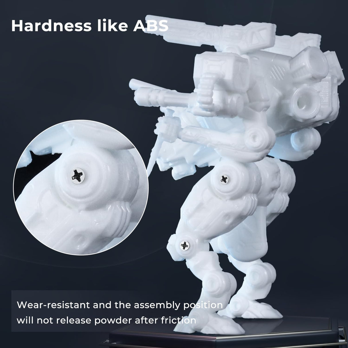 Uniformation PLA Plant-Based Resin Biodegradable UV Curing Resin 405nm for LCD 3D Printer, Low Odor,High Precision (ABS White, 1000g) Uniformation