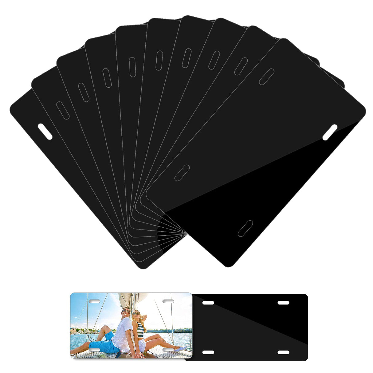 10 Pack 0.45mm Blank Automotive License Plate Plates Tag for Custom Design Work HYHOSHI