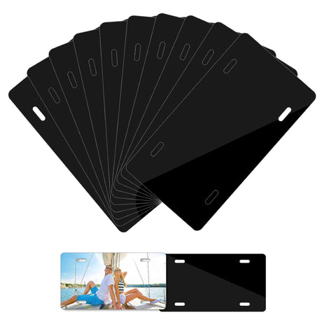 10 Pack 0.45mm Blank Automotive License Plate Plates Tag for Custom Design Work HYHOSHI