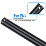 48 inch Ceiling Fan Downrod , 4 FT Black Downrod for Ceiling Fan, 1 inch Outside Diameter, Ceiling Fan Extension Downrod, Ceiling Fan Boom Suitable for a Wide Range of Fans (Black, Not Threaded) Sibosen