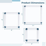3PCS Square Embroidery Hoops, Plastic Cross Stitch Snap Frames, Square Clip Frames for Embroidery, DIY Sewing Tools for Cross Stitching Quilting (6" x 6", 8" x 8", 11" x 11") Joyibay