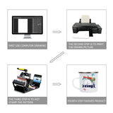 MAIKESUB 4 Pcs Sublimation Blank White Enamel Mug 12 OZ with Silver Rim Camping Travel Coffee Metal Mug Can be used as a gift for Christmas Thanksgiving Mother's Day Father's Day MAIKESUB