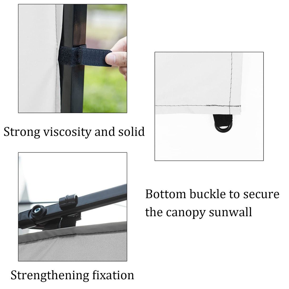 Canopy SunWall, 10x10ft Pop Up Canopy Sidewall for Instant Canopy Tent Gazebos, 1 Pack Sidewall Only Dark Senmortar