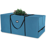Christmas Tree Storage Bag - Extra Large Tree Rolling Storage Bag - Fits Upto 9 ft. Artificial Disassembled Trees, Durable Handles & Wheels for Easy Carrying & Transport - Tear Proof Oxford Duffle Bag Hearth & Harbor