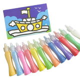 JKanruh 48 Pcs Art Kits,12 Color Sand Art Kits with 24 Sheets Sand Art Painting Cards,12 Sheets Magic Sticker Painting Set for Arts and Crafts,DIY Painting,Drawing JKanruh