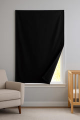 DREAM ART Anywhere Portable Blackout Curtain/Adjustable Blackout Shades/Temporary Blackout Blinds with Suction Cups for Nursery,Children Kids Bedroom or Travel Use,Black,1 pc W51xL71Inch(130X180cm) DREAM ART