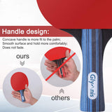 Glymnis Ping Pong Paddles Set of 4 Table Tennis Rackets with 8 Balls, Storage Case for Indoor Outdoor Table Tennis Paddle Game Accessories Glymnis