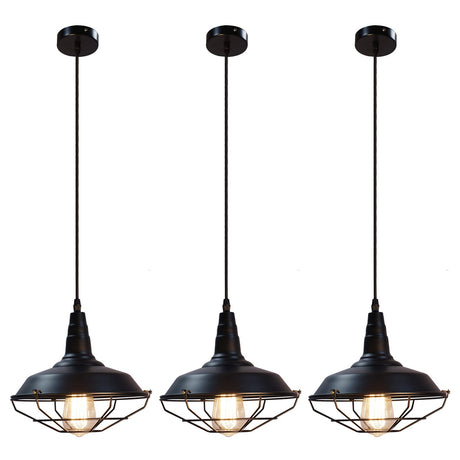 SESIMENT Farmhouse Pendant Lights - Black Industrial Pendant Lights for Kitchen Island, Bedroom, Living Room SESIMENT
