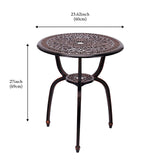 3 Piece Bistro Set,Outdoor Patio Set,Anti-Rust Cast Aluminum Bistro Table Set for Park Yard Front Porch Furniture(New Brown)… C/G patio casa