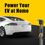 LAZMUMI 50 AMP Y Splitter Adapter Cord for RV and EV, 4 Prong 250V, NEMA 14-50P to 2X 14-50R,Heavy Duty 6/3+8/1 Gauge STW Wire,Outdoor Power Extension Cord for RV/EV/Tesla Model 3 X Y, 3 Feet LAZMUMI