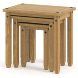 Furniture Dash - Small Coffee Table - Nesting Tables - Wood Nesting Tables - Small Coffee Tables for Living Room - Nesting Tables Set of 3 - (Brown) Furniture Dash