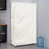 SoloToo Heavy-Duty Waterproof Wire Shelf Cover, Garage Storage Shelving Protector, Universal Fit 30 x 14 x 62 Inch Rack Covers with 1" Tolerance (White) SoloToo