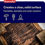 Bondo Rotted Wood Restorer, 8 fl oz., Penetrates into Spongy, Dry-rotted Wood Fibers Creating a Solid Surface, Dries clear and tack free, Water Resistant, Stainable and paintable (20131) bondo