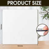 Landical 10 Pack 12" x 12" Square Sublimation Hardboard Blanks MDF Wood Sheets Bulk MDF Board 1/8 Inch Thick Sublimation Cutting Board Blanks for Heat Press Machine Laser Cut DIY Projects, White Landical