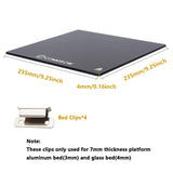 Comgrow 2PCS Ender 3 Pro Glass Bed, Upgraded Tempered Glass Plate with Bed Clips, Ender 3 Build Plate 235x235x4mm for Creality Ender 3 Pro/Ender 3 V2/Ender 3 V2 Neo/Ender 3 Neo/3 S1/3 S1 Pro/5 Pro Comgrow