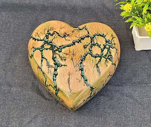 Personalized Engraving Wooden Cremation Urn Heart Shape | Handmade Keepsake for Ashes | Biodegradable Burial Urns for Pet Ashes & Human Ashes | - WoodArtSupply