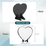 PATIKIL Sublimation Slate Blanks, 6 Pcs Heart Stone Sublimation Photo Frame Heat Press Sublimation Plaque for Making Memorial for a Friend, Dog, Personalized Gift, White, 6 x 6 PATIKIL