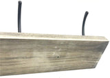 Sageme Wall Mounted Coat Rack,Wooden Entryway Vintage Rustic Coat Rack Hat Hanger Rack Zinc die-cast 3-Hook Rail for The Entryway, Bathroom, Bedroom, Kitchen, Mudroom (3 Hooks, Pinewood) Sageme