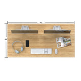 FLEXISPOT Whole Piece Bamboo 55"x28" Desktop Height Adjustable Desk Rectangular Tabletop FLEXISPOT