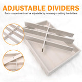 JETEHO 2 Pack Sunglasses Drawer Organizer - Glasses Tray Holder for Jewelry Watch JETEHO