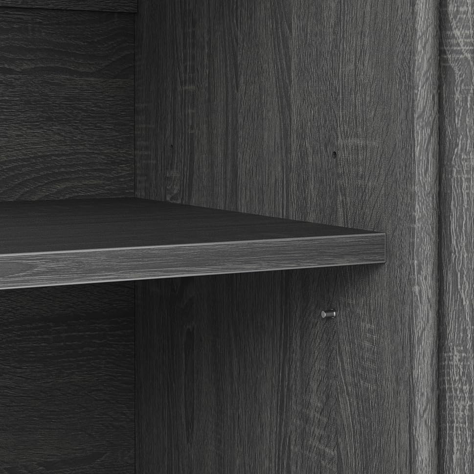 GarveeHome 59" TV Stand for TVs Up to 65 Inches, Mid Century Modern TV Entertainment Center with Storage Cabinets & Open Shelves, Wood TV Cabinet for Living Room, Gray Oak GarveeHome