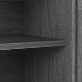 GarveeHome 59" TV Stand for TVs Up to 65 Inches, Mid Century Modern TV Entertainment Center with Storage Cabinets & Open Shelves, Wood TV Cabinet for Living Room, Gray Oak GarveeHome