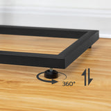 HOOBRO C Shaped Side Table with Charging Station, Foldable End Table with Fabric Bag, Sofa Couch Table Coffee Table Snack Table for Small Space Living Room, Bedroom, Rustic Brown and Black BF30USF01 HOOBRO