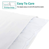 NTBAY Queen Pillowcase Set - 4 Pack Brushed Microfiber 20x30 Pillowcases - Soft, Wrinkle-Free, Fade-Resistant, Stain-Resistant, White Pillowcases with Envelope Closure - 20x30 Inches, White NTBAY