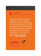 Legion Yupo Mini Artist Pad, 2.5 by 3.5 Inches, 10 Sheets, Medium (L21-YUP389WH23) SENNELIER