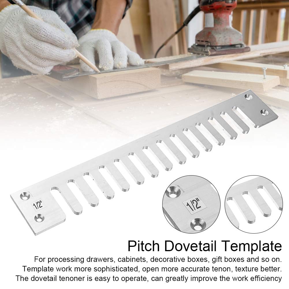 9/16 Inch Pitch Dovetail Template Router Template Kit for Through Dovetail and Box Joints Wood Dovetail Tenoner Woodworking Tool NINEFOX