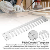 9/16 Inch Pitch Dovetail Template Router Template Kit for Through Dovetail and Box Joints Wood Dovetail Tenoner Woodworking Tool NINEFOX