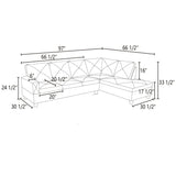 NicBex Sectional Couches for Living Room 2 Pieces Modern Sectional Sofa with Right Chaise Sectional Couch with Solid Frame Classic L Shape Sectional Sofa Set with Flannel Fabric, Brown NicBex