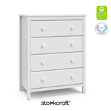 Storkcraft Alpine 4 Drawer Chest (White) – GREENGUARD Gold Certified, Dresser For Nursery, 4 Drawer Dresser, Kids Dresser, Nursery Dresser Drawer Organizer, Chest of Drawers Storkcraft