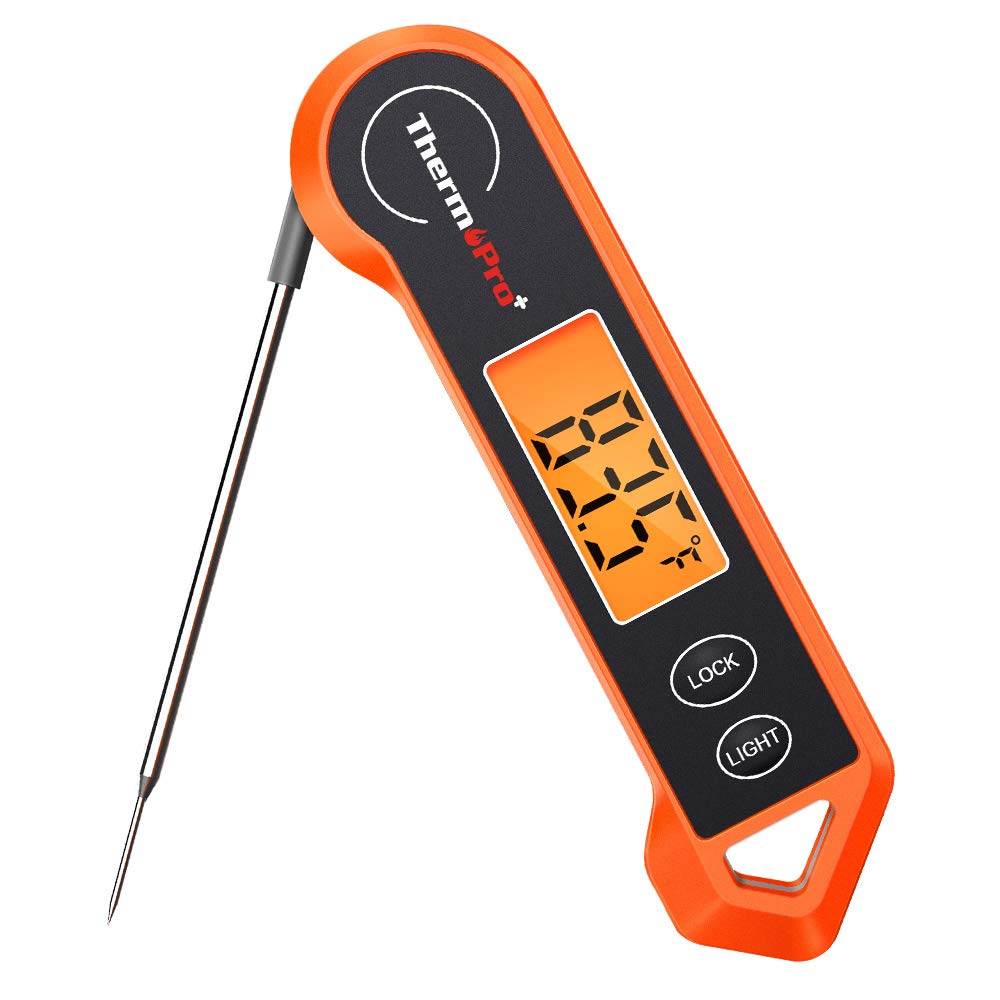 ThermoPro TP19H Digital Meat Thermometer for Cooking with Ambidextrous Backlit and Motion Sensing Kitchen Cooking Food Thermometer for BBQ Grill Smoker Oil Fry Candy Instant Read Thermometer ThermoPro