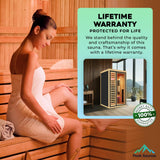 Peak Saunas Shasta 1-Person Full Spectrum Infrared Sauna with XL Medical-Grade Red Light Therapy & Smart WiFi App Control Generic