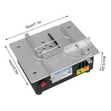 Mini Hobby Table Saw, Handmade Woodworking Bench Saw DIY Model Crafts Cutting Tool with Adjustable Power Supply 63mm HSS Circular Saw Blade (S2), Min EEYBLAEEY