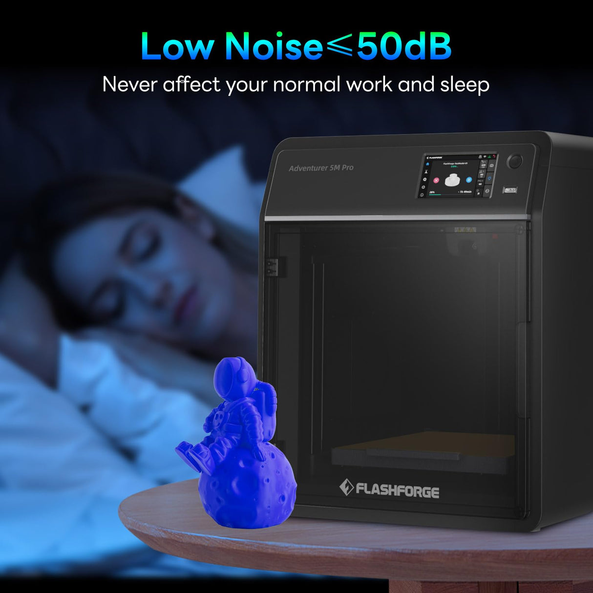 FLASHFORGE Adventurer 5M Pro 3D Printer with Burnt Titanium ASA 1kg FilaBees