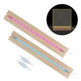 2 Pcs 11.81 Inch Wooden LED Light Display Pedestal, Wooden Rectangle LED Lights Display Base for Acrylic and Plexiglass,Night LED Light Lamp Base with USB Switch (7 Color) BigKing