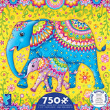 Ceaco - Groovy Animals - Elephants - 750 Piece Jigsaw Puzzle Ceaco
