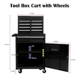 nifoti 5 Drawer Rolling Tool Chest,Tool Storage Cabinet & Tool Box Cart with Wheels, Big Tool Storage Removable Tool Box Combo,Tool Storage Box for Garage Warehouse Workshop,Tool Case nifoti