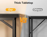 Coleshome 78 Inch Executive Desk with USB Ports, Large Computer Desk with Extra Thick, Long Mordern Office Desk, Workstation Business Furniture for Home Office, Black Coleshome