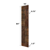 Patented Product S Style 36in x 84in (18in x 84in x 2Panels) Dark Walnut Finished Solid Wood Bi-Fold Sliding Barn Door with Hardware Kit-Assembly Needed ISLIFE